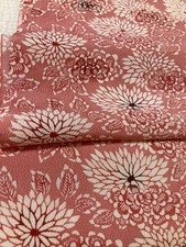 7"x61" Japanese kimono silk fabric/Chirimen crepe, chrysanthemum BC41