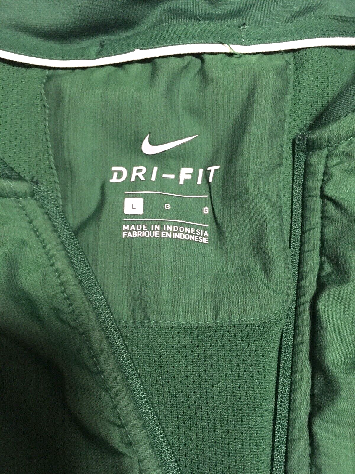 SACAI X NIKE Giacca uomo Nike Dri Fit full zip ibrida verde grande allenamento corsa