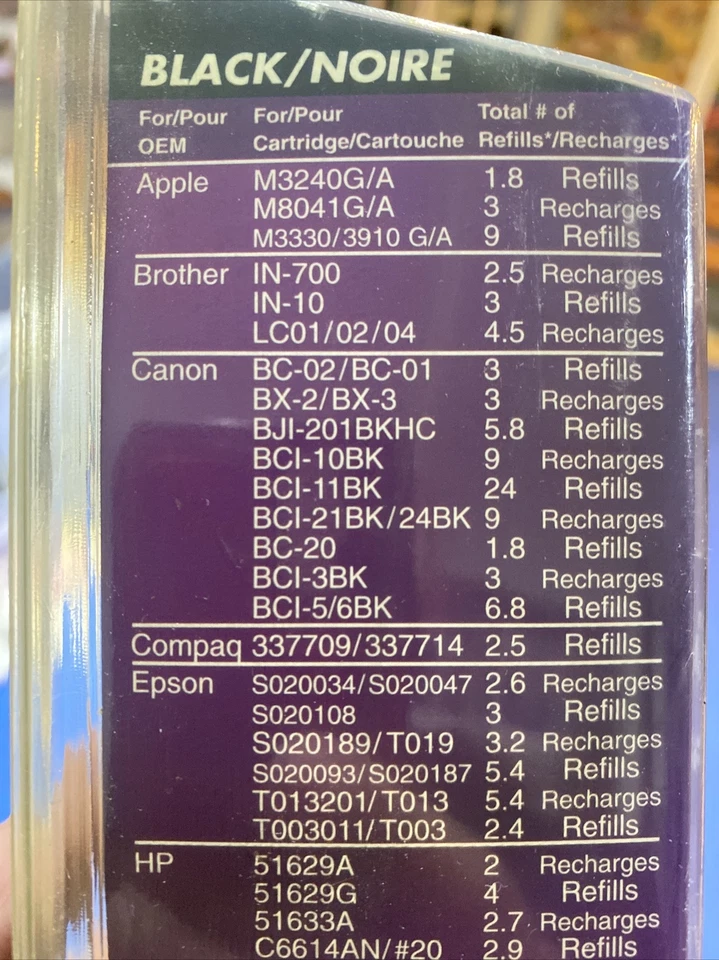 Pro Image InkJet Refill Kit Black & Color Up To 16 Refills NEW. A64 - Image 4 of 4