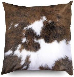 cowhide pillow covers