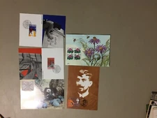 Five thematic maxi card:Flowers,Bird,Music,Industry