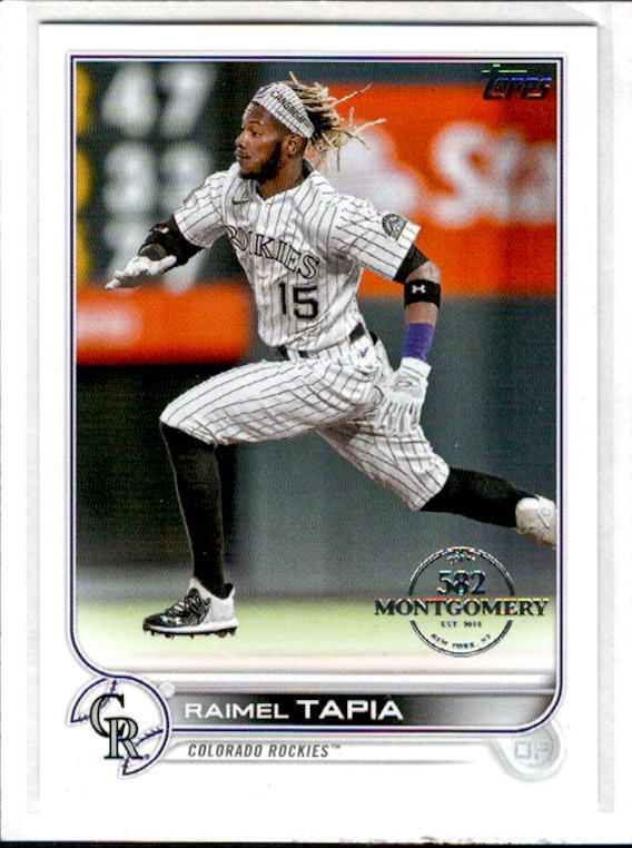 2022 Topps 582 Montgomery Club Foil Stamped Raimel Tapia  #46 Rockies