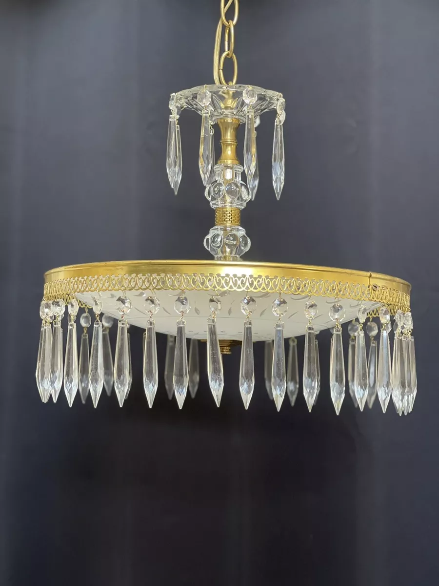 Antique silver ceiling light deals