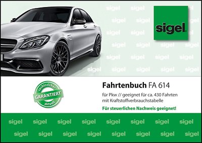 Sigel Fahrtenbuch FA614 PKW Fahrtenheft Kontrollbuch