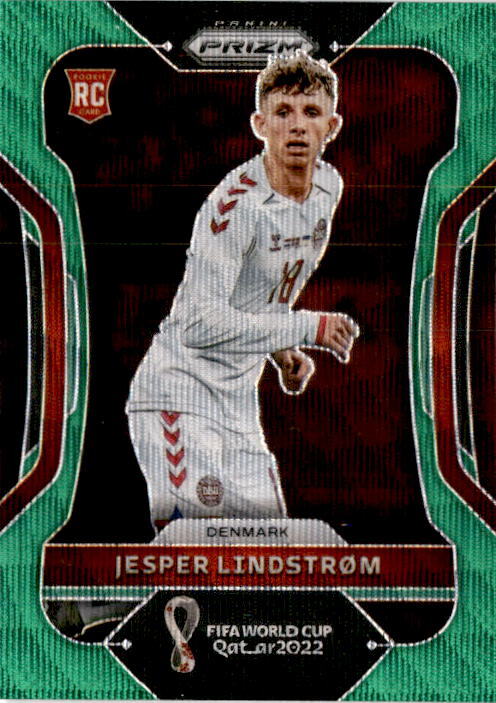 2022 Panini Prizm World Cup #68 Jesper Lindstrom Green Wave Denmark