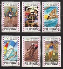 Jeux Olympique été Philippines 1984 (69) Yvert n° 1386 à 1391 oblitérés used