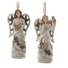 Birch Berry Angel Ornament