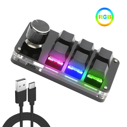 Keyboard Macro 3/6 Key 1 Knob Programming RGB Bluetooth Photoshop Hotswap - 第 17/39 張圖片
