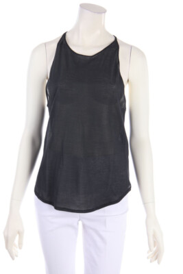 M.GRIFONI Racerback Top Cotton XS charcoal NEW