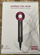 Professional Leafless Hair Dryer Negative Ion Advanced High Speed Like Dyson