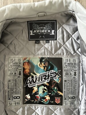 Vintage Avirex USA New York Hockey Club Leather Jacket Sz Vintage Avirex USA New York Hockey Club Leather Jacket Sz