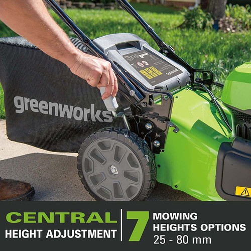 48V Akku Rasenmäher Selbstfahrend 46cm 2x24V Greenworks mit (2)x 4Ah Batterie - Bild 8 von 9