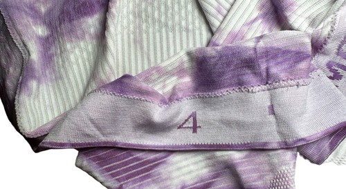 Lululemon Swiftly Tech 2.0 Tie Dye Long Sleeve Shirt Top Size 4 Purple White - Picture 4 of 4