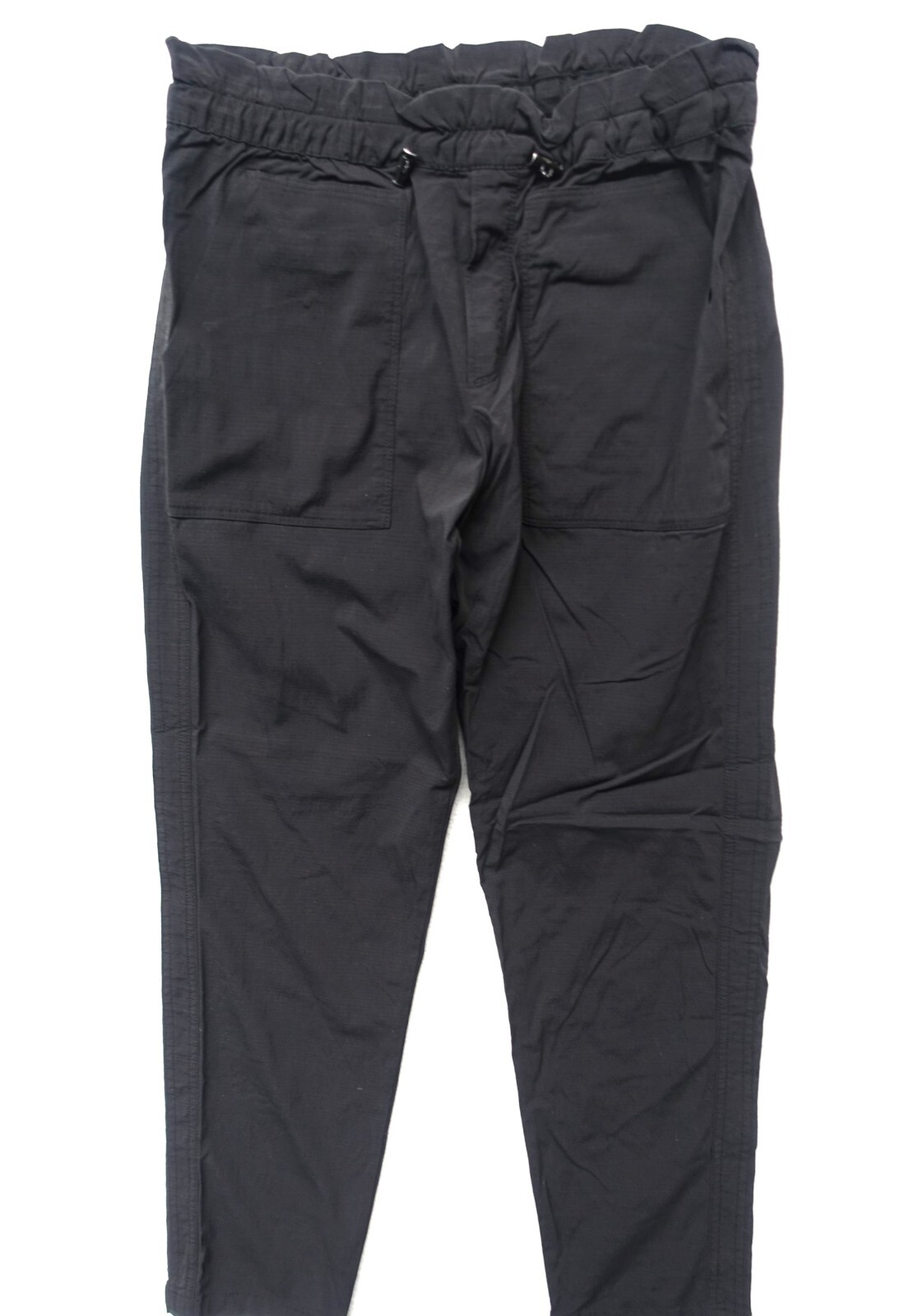 ATHLETA~BLACK RIPSTOP TOGGLE DRAWSTRING NYLON W/S… - image 1