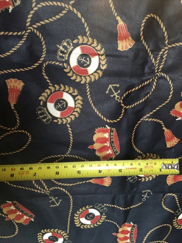 Kingsway Fabric Newport Nautical Rosegard Finish 2+ Yards One Piece New - Picture 2 of 4