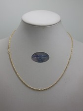 COLLANA UNISEX A MAGLIA FUNE IN ORO GIALLO 18KT 750 1,7 GRAMMI (6918) 45 cm