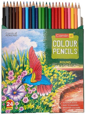 Camlin Kokuyo 4192567 24-Shade Full Size Colour Pencil Set ...
