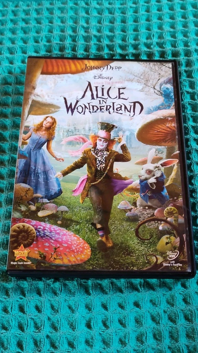 Alice in Wonderland,DVD, Disney Movie Rewards Code Paper Included