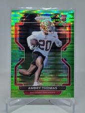 AMBRY THOMAS 2021 Panini Prizm GREEN PULSAR RC Rookie #439 49ERS Michigan D3C