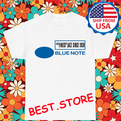 Blue Note Records Men's White T-Shirt Size S-5XL