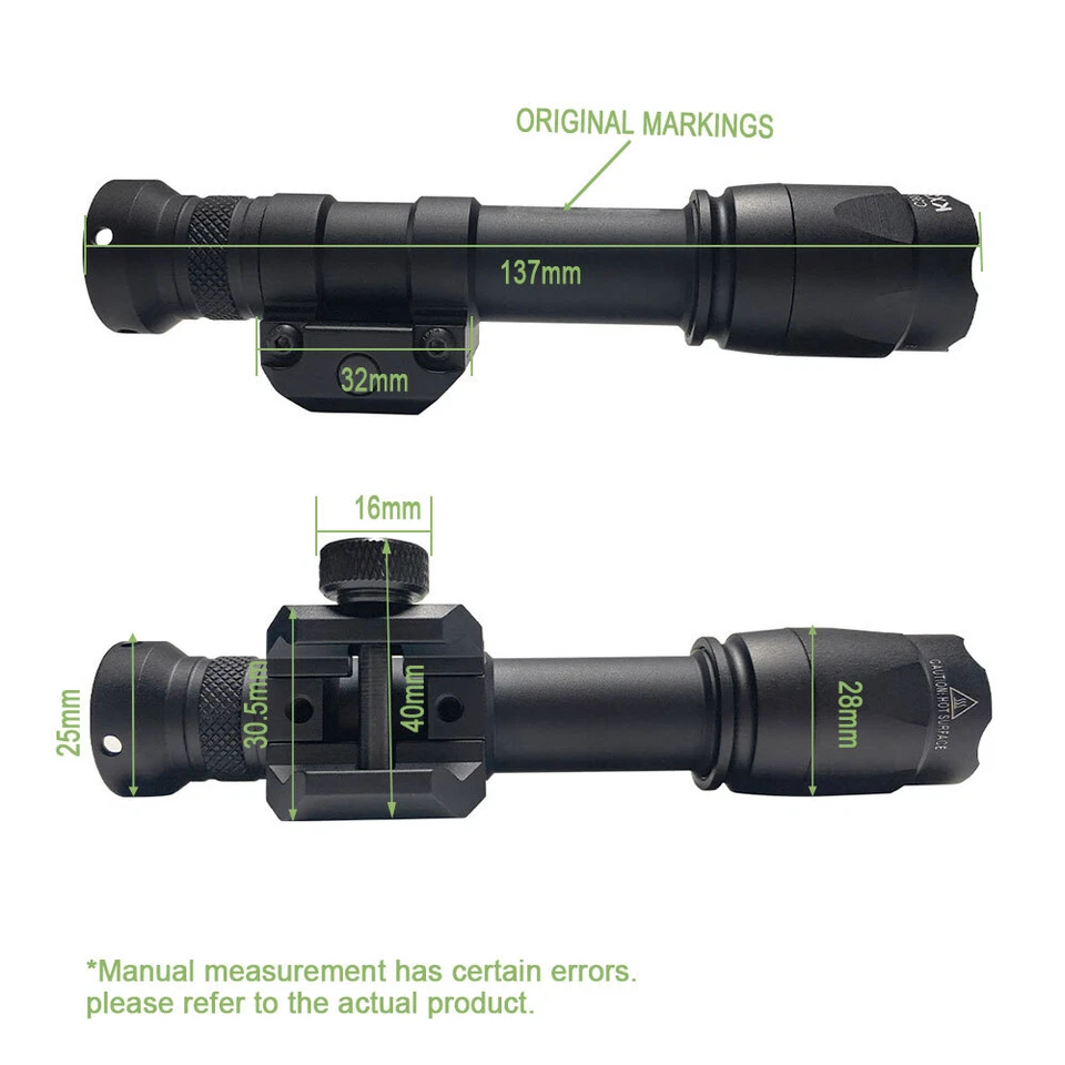 Tactical M600C Flashlight Rifle Weapon Light LED Torch With Pressure Tail Switch - Image 2 of 4