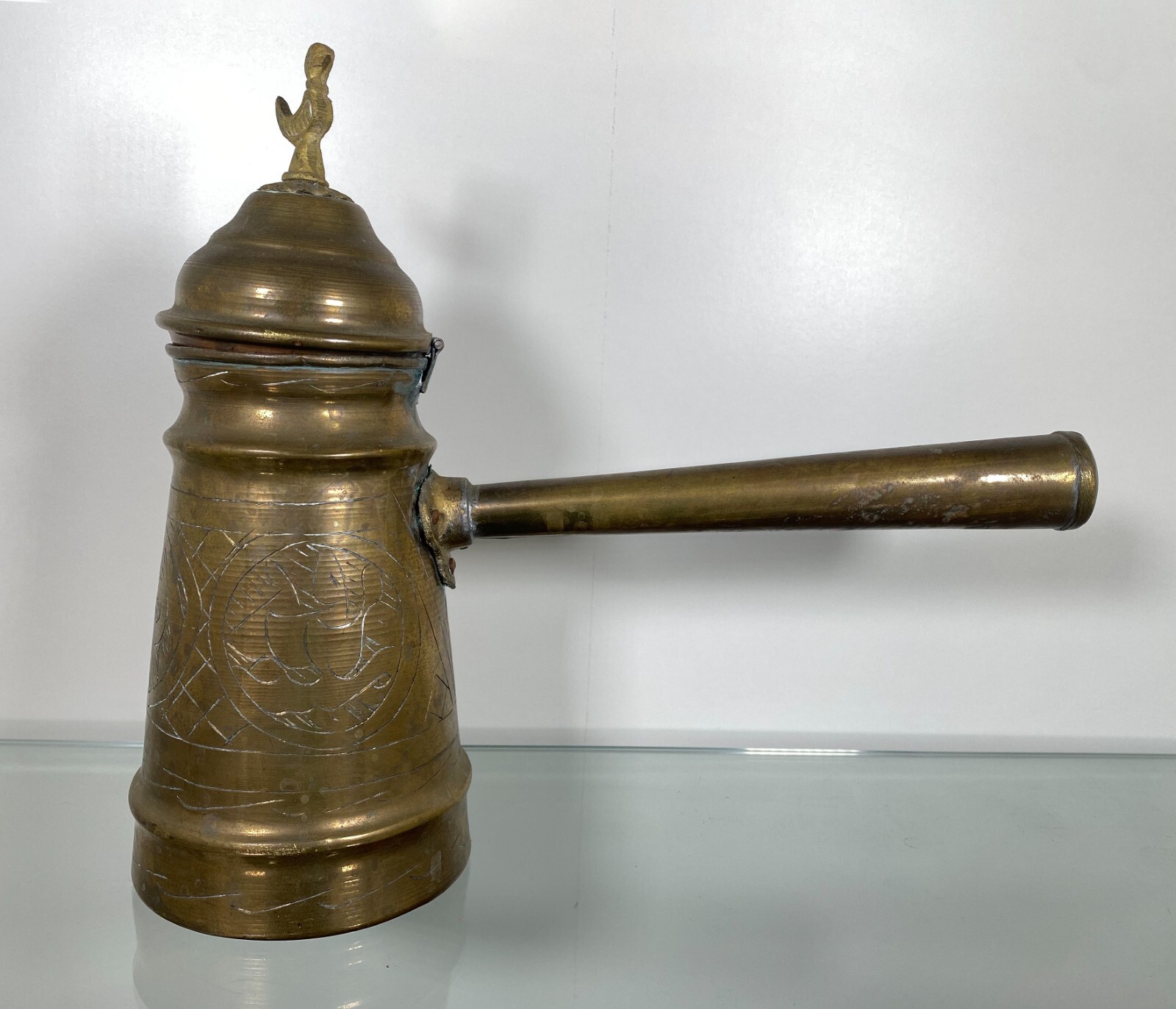 Antique Copper Arabic Turkish Coffee Pot (Dallah) w/ handle eBay