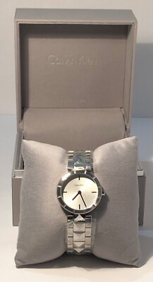 Women\'s Calvin Klein Watch K5T 331 Silver Stainless Steel Pyramid Studs NWT Calvin Klein Women main image 4
