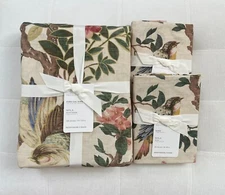 Pottery Barn NOLA SONGBIRD Duvet Cover King Cali King & 2 Euro Shams Multi NWT