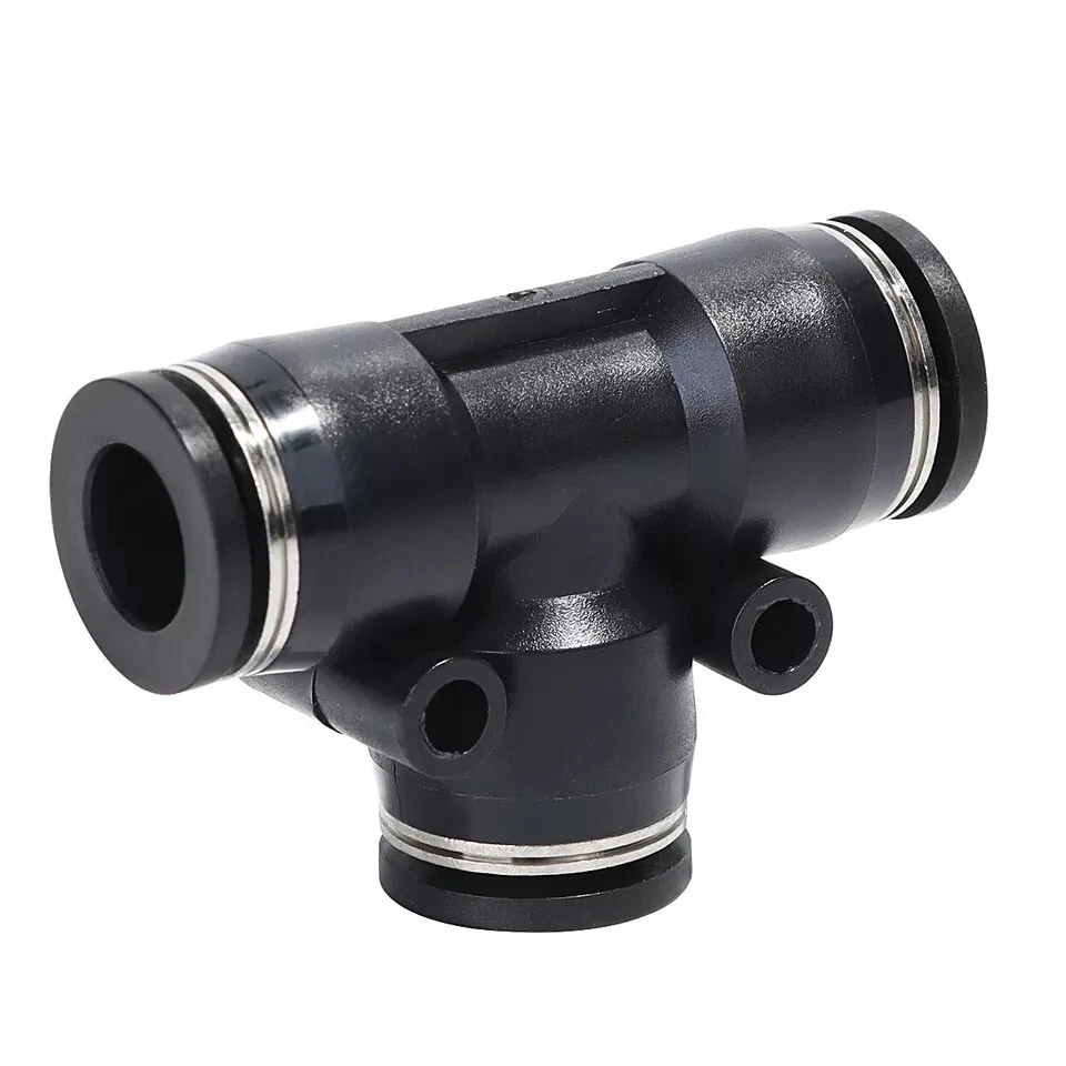 1/2" OD Push to Connect Air Line Fitting Tube tee Quick Release Pneumatic 10Pcs - Image 4 of 4