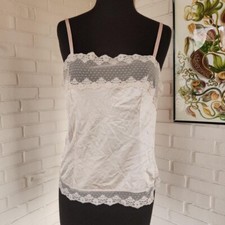 Vtg 70s slip tank top Pink Cream Bestform, 36/M