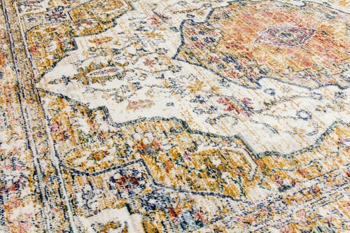 Vintage Traditional Rug Distressed Bohemian Medallion Faded Multi Coloured Mat - Picture 37 of 74