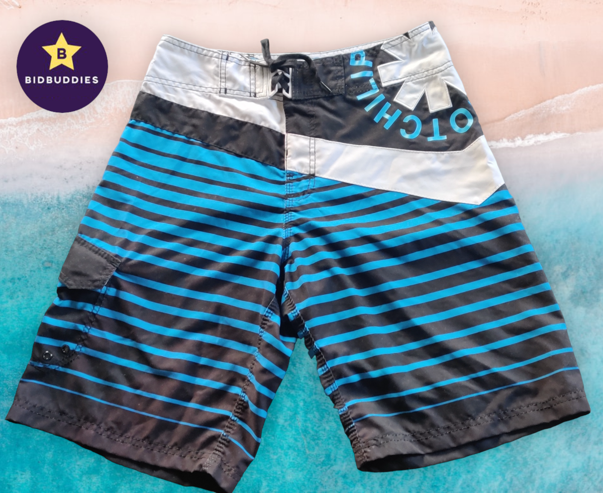 Billabong Red Hot Chili Peppers blue black Swim Trunks Board Shorts 30