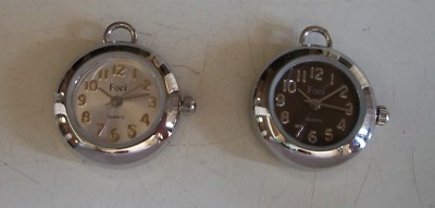 WOMEN'S SET OF 2 SILVER FINISH WATCH FACES FOR BEADING,RIBBON OR OTHER USE