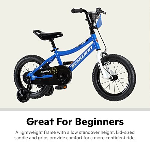 Koen & Elm BMX Style Toddler and Kids Bike, Number Plate/14-Inch Wheels Blue - Picture 4 of 7