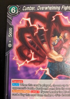 Cumber, Overwhelming Fight BT22-129 Rare Critical Blow Dragon Ball
