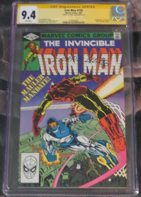 Iron Man 156 CGC 9.4. Signed by Creator LARRY LIEBER. 1st App. The Mauler. KEY