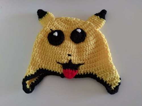 New Handmade Crochet Pikachu Hat Beanie 