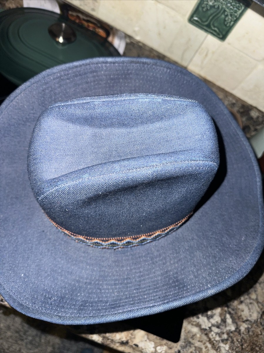 The Duke Collection Blue Denim Jean Western Cowboy Hat  display picture 1