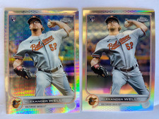 (2) 2022 Topps Chrome Alexander Wells Prism + Base Refractor Rookie Cards RC