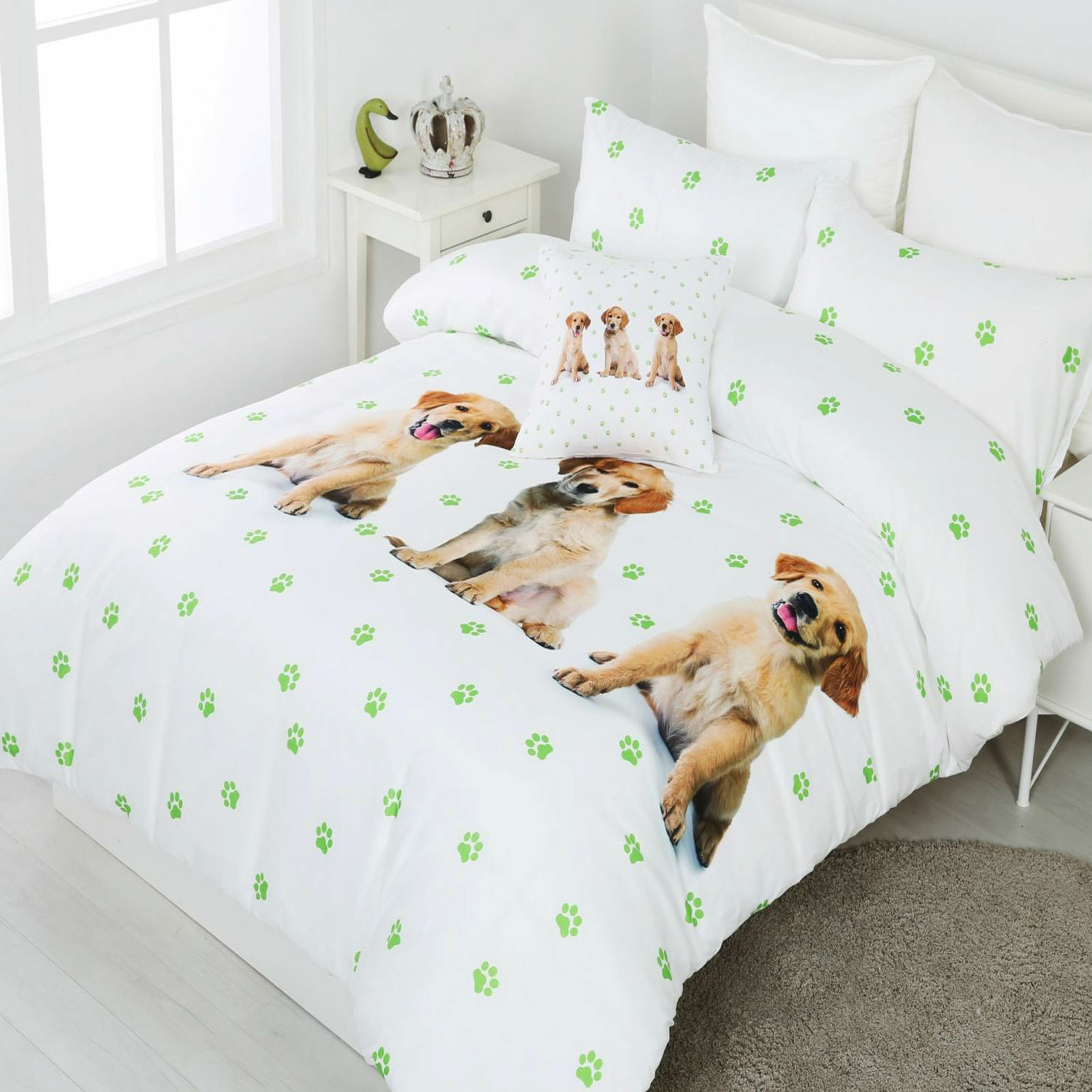 Spot the Hund Labrador Pups Königin Bett Quilt Will Duvet Startseite Set Paw Druckens Spot the Hund Labrador Pups Königin Bett Quilt Will Duvet Startseite Set Paw Druckens