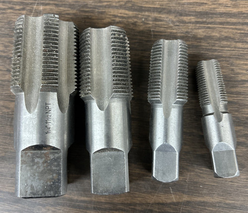 Plumbing Pipe Taps, lot of 4 sizes