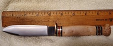 Northwoods Knives, Okemos MI U.S.A. Burl Wood Handle, Pre-owned, Never Sharpened