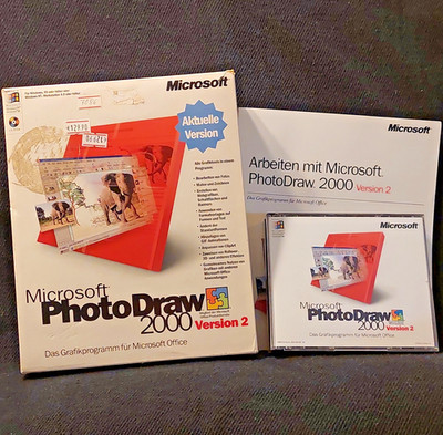 Microsoft PhotoDraw 2000 Version 2 CD-ROM Deutsch inkl. Handbuch