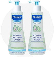 Mustela No-Rinse Cleansing Water 300ml (Pack of 2) – Gentle Baby Micellar Water