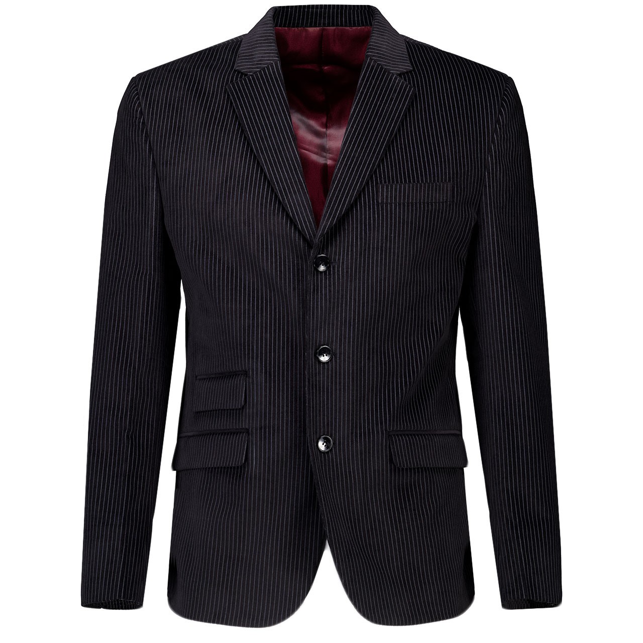 MADCAP ENGLAND MENS RETRO VELVET PINSTRIPE BLAZER JACKET 60s 70s MOD SERGE MC536