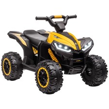 Four Wheeler for Kids with Music, Electric Ride-on Toy for Toddlers, Yellow