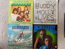 1950/60s LPs x 4- Hollies/Buddy Holly/Beach Boys/Bob and Earl