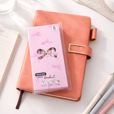 A5 Journal Planner Gift Set Pink Hardcover Notebook w/ 6 Gel Pens New