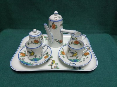 Royal Limoges Indiana 8 Piece Coffee Setting French Porcelain