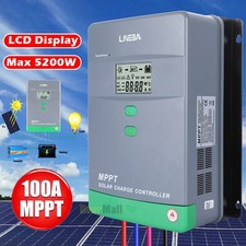 5200W 100A MPPT Solar Charge Controller 12V/24V/36V/48V Battery PV Max Regulator